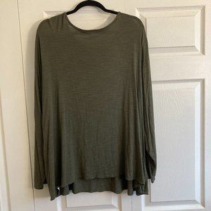Old Navy Long Sleeve Shirt Top Women's Plus Size 4XL Olive Green Military
